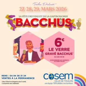 Bacchus se tiendra les 27, 28 et 29 mars prochains, place d’Armes.